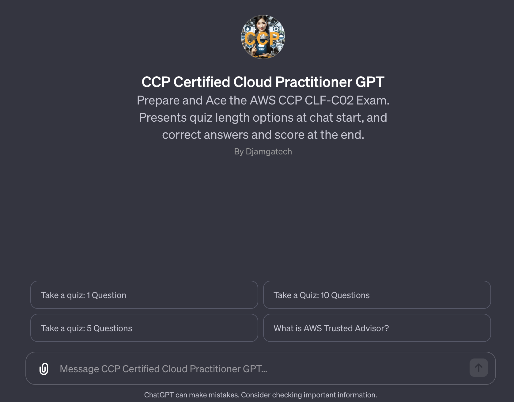 Ace the AWS Cloud Practitioner Certification CCP CLF-C02 Exam with GPT: Prepare and Ace the AWS Cloud Practitioner Certification CCP CLF-C02: FREE AWS CCP EXAM PREP GPT